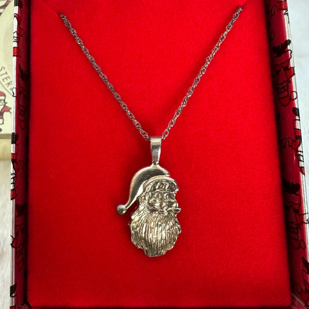Vintage Santa Claus Pendant Necklace